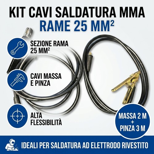 Kit cavi saldatura mma - kit,
